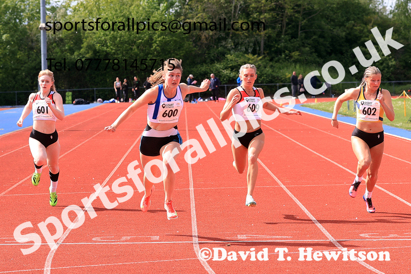 100 metres, 2026 North Eastern Track and Field Champs, Shildon, County Durham. Photo: David T. Hewitson/Sports for All Pics